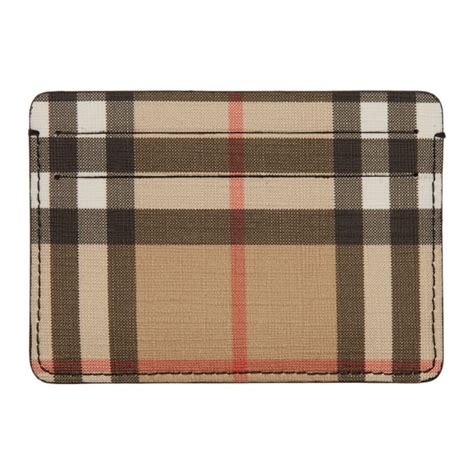 vintage check e-canvas card case burberry